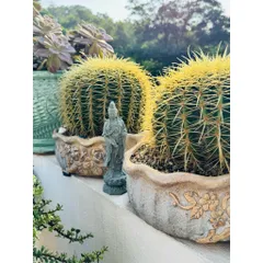 Bộ tượng tam thánh Tây Phươg chất liệu đá sa thạch kích thước cao 20cm ý nghĩa đạo phật deco