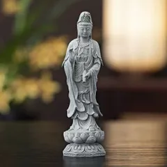 Bộ tượng tam thánh Tây Phươg chất liệu đá sa thạch kích thước cao 20cm ý nghĩa đạo phật deco