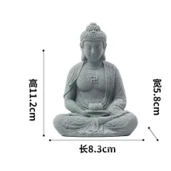 Tượng Thích Ca Mâu Ni ngồi thiền đá sa thạch trang trí tiểu cảnh,bể cá, deco phòng