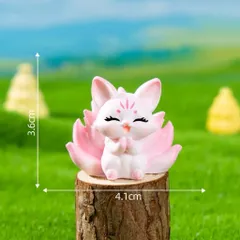 🌸🦊 CẶP CÁO HỒ LY MINI HỒNG – DECOR XINH XẮN, MAY MẮN & ĐÁNG YÊU 🦊🌸kích thước khoảng 3.4*4.2cm