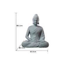 Tượng Thích Ca Mâu Ni ngồi thiền đá sa thạch trang trí tiểu cảnh,bể cá, deco phòng
