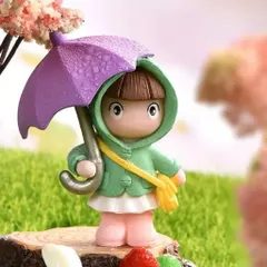 Cô gái nhỏ cầm ô cute - trang trí tiểu cảnh,taplo ô tô,bàn học…