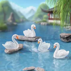 🦢 Combo 2 THIÊN NGA MINI TRANG TRÍ TIỂU CẢNH – NHỰA CAO CẤP | KÍCH THƯỚC 2 x 2.3CM