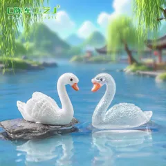 🦢 Combo 2 THIÊN NGA MINI TRANG TRÍ TIỂU CẢNH – NHỰA CAO CẤP | KÍCH THƯỚC 2 x 2.3CM