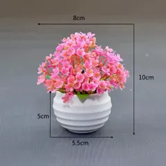 Chậu hoa nhựa nhiều màu trang trí kích thước 8*10 cm
