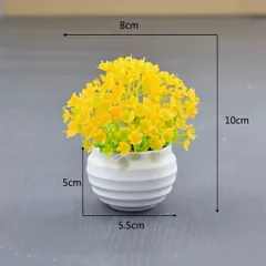 Chậu hoa nhựa nhiều màu trang trí kích thước 8*10 cm