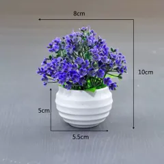 Chậu hoa nhựa nhiều màu trang trí kích thước 8*10 cm