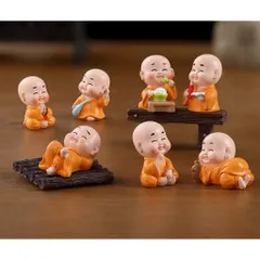 Mô hình chú tiểu dễ thương bằng nhựa cao khoảng 3,5cm trang trí tiểu cảnh,bể cá,taplo ô tô…deco an nhiên,may mắn