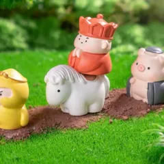 Bộ mô hình Tây Du Ký mini dễ thương trang trí 2.8x2.4 cm