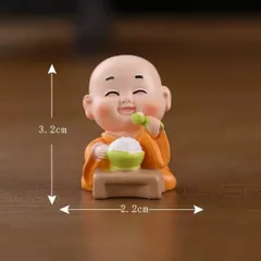 Mô hình chú tiểu dễ thương bằng nhựa cao khoảng 3,5cm trang trí tiểu cảnh,bể cá,taplo ô tô…deco an nhiên,may mắn