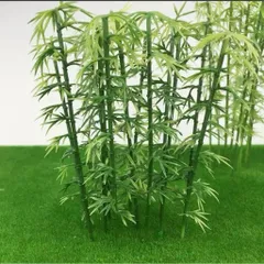 Combo  4 Cây tre nhỏ bằng nhựa trang trí tiểu cảnh,bể cá kích thước cao 7-15cm