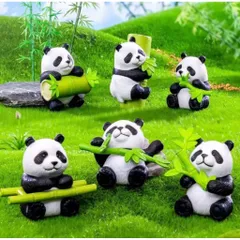 Bộ mô hình gấu trúc Panda ôm tre mini trang trí tiểu cảnh – siêu dễ thương