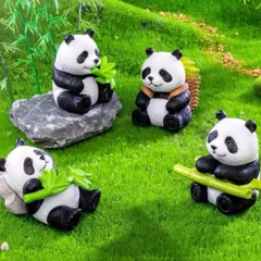 Bộ mô hình gấu trúc Panda ôm tre mini trang trí tiểu cảnh – siêu dễ thương