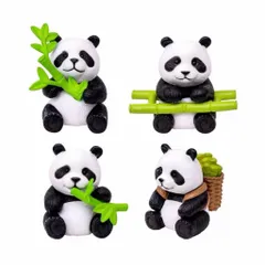 Bộ mô hình gấu trúc Panda ôm tre mini trang trí tiểu cảnh – siêu dễ thương