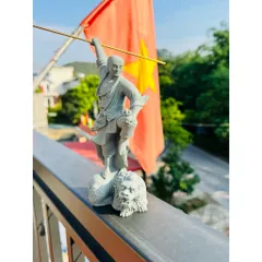 Tượng Địa phật phục ma đá sa thạch cao 20cm - tượng deco phong thuỷ