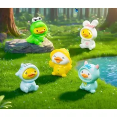 🐥 Set Mô Hình Vịt Mini Cosplay Siêu Cute – Trang Trí Bàn Học, Tiểu Cảnh, Terrarium