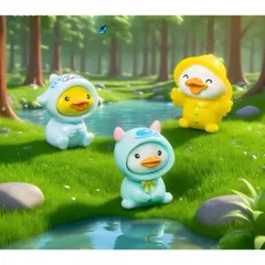 🐥 Set Mô Hình Vịt Mini Cosplay Siêu Cute – Trang Trí Bàn Học, Tiểu Cảnh, Terrarium
