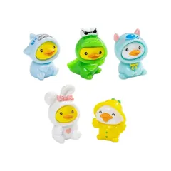 🐥 Set Mô Hình Vịt Mini Cosplay Siêu Cute – Trang Trí Bàn Học, Tiểu Cảnh, Terrarium