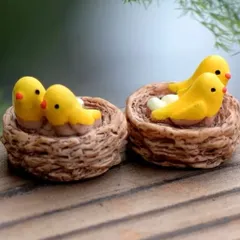 Mô hình tổ chim non mini dễ thương – Trang trí tiểu cảnh, decor bàn học, bàn làm việc