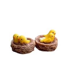Mô hình tổ chim non mini dễ thương – Trang trí tiểu cảnh, decor bàn học, bàn làm việc