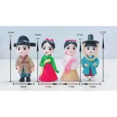 ✨ Bộ mô hình cặp đôi truyền thống mini siêu đáng yêu – decor tiểu cảnh độc đáo ✨kích thước 4*2cm