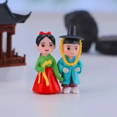 ✨ Bộ mô hình cặp đôi truyền thống mini siêu đáng yêu – decor tiểu cảnh độc đáo ✨kích thước 4*2cm