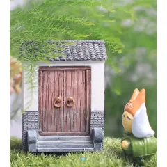 Mô hình cổng cổ deco mini bằng nhựa cao cấp kích thước 4,8*3,9cm
