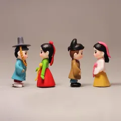 ✨ Bộ mô hình cặp đôi truyền thống mini siêu đáng yêu – decor tiểu cảnh độc đáo ✨kích thước 4*2cm