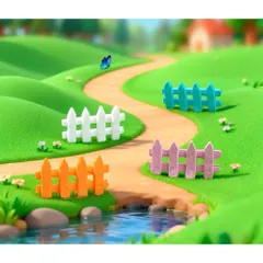 Combo 2 hàng rào mini trang trí tiểu cảnh – Phụ kiện decor chậu cây kích thước 3,3*1,8cm