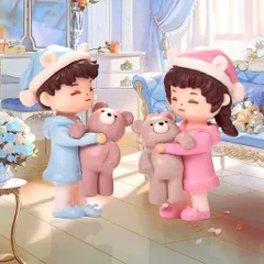 ✨ Mô hình cặp đôi ôm gấu mini siêu dễ thương – decor xinh xắn cho mọi góc nhỏ ✨kích thước 7,5*4,5cm