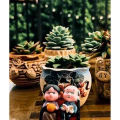 Chậu gốm sứ cao cấp trồng sen đá, xương rồng siêu đẹp kích thước 6*8 cm (bạn chọn mẫu,shop sẽ giao màu mẫu ngẫu nhiên)