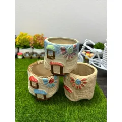 Chậu gốm sứ cao cấp trồng sen đá, xương rồng siêu đẹp kích thước 6*8 cm (bạn chọn mẫu,shop sẽ giao màu mẫu ngẫu nhiên)