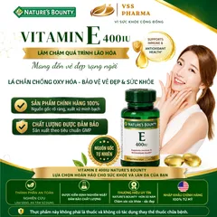 Thực phẩm bảo vệ sức khỏe Vitamin E 400UI Nature's Bounty (lọ 30 viên)