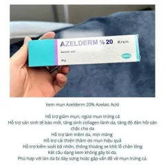 Azelderm 20 Krem thâm đỏ đen lâu năm, dưỡng trắng 30gram