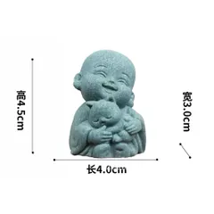 🌿 Combo 4 TƯỢNG CHÚ TIỂU MINI BẰNG ĐÁ – DECOR THIỀN TĨNH, MAY MẮN & BÌNH AN 🌿