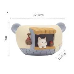 Chậu deco mèo và cáo dễ thương chất liệu Resin cao cấp- trồng sen đá,xương rồng,làm hộp bút,deco phòng,làm quà tặng…