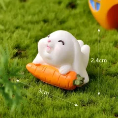 🐰 Set mô hình thỏ mini trang trí tiểu cảnh – Thỏ cà rốt siêu dễ thương