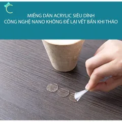 Combo 2 Vỉ có 50 miếng keo dán 2 mặt siêu dính tiện dụng để cố định đồ trang trí,dán ảnh,phụ kiện deco…
