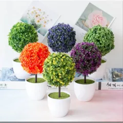 Chậu hoa giả cẩm tú cầu siêu xinh deco kích thước 15*25cm