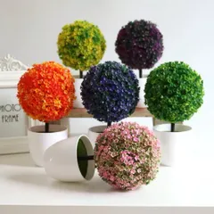 Chậu hoa giả cẩm tú cầu siêu xinh deco kích thước 15*25cm