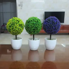 Chậu hoa giả cẩm tú cầu siêu xinh deco kích thước 15*25cm