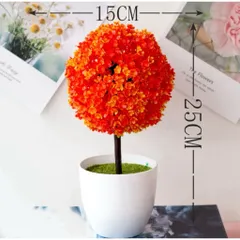 Chậu hoa giả cẩm tú cầu siêu xinh deco kích thước 15*25cm