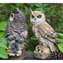 MÔ HÌNH CÚ MÈO TRANG TRÍ BẰNG NHỰA CAO CẤP – DECOR TIỂU CẢNH SẮC NÉT 🦉 kích thước 12*8*8