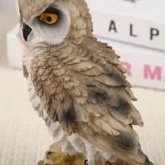 MÔ HÌNH CÚ MÈO TRANG TRÍ BẰNG NHỰA CAO CẤP – DECOR TIỂU CẢNH SẮC NÉT 🦉 kích thước 12*8*8