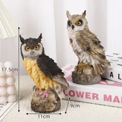 MÔ HÌNH CÚ MÈO TRANG TRÍ BẰNG NHỰA CAO CẤP – DECOR TIỂU CẢNH SẮC NÉT 🦉 kích thước 12*8*8