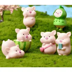 🐷 Set mô hình heo mini dễ thương trang trí tiểu cảnh kích thước 4,5*3,3cm