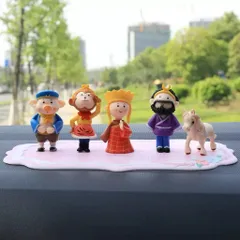 Mô Hình Mini Tây Du Ký 5 Nhân Vật thầy trò Đường Tăng Cute – Decor Taplo Ô Tô, Bàn Làm Việc…
