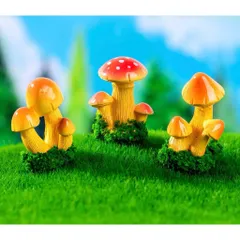 Mô hình nấm deco tiểu cảnh bằng resin cao cấp kích thước khoảng 3.6*2.6cm