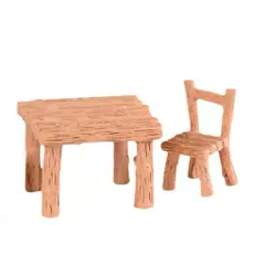 Mô hình bộ bàn ghế bằng nhựa cao cấp - Trang trí tiểu cảnh,terrarium,bàn học…