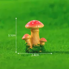 Mô hình nấm deco tiểu cảnh bằng resin cao cấp kích thước khoảng 3.6*2.6cm